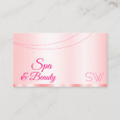 Elegantie Roos Roze Glamoureus met Monogram Modern Visitekaartje (Voorkant)