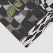 Elegantie: Rose Boeket in een Harlequin Decoupage Tissuepapier (Detail)