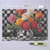 Elegantie: Rose Boeket in een Harlequin Decoupage Tissuepapier (Craft)