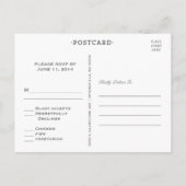  ELEGANTIE | RSVP-BRIEFKAART UITNODIGING BRIEFKAART (Achterkant)