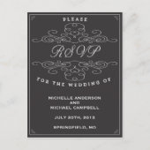  ELEGANTIE | RSVP-BRIEFKAART UITNODIGING BRIEFKAART (Voorkant)