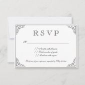 elegantie RSVP bruiloft antwoord kaarten (Voorkant)