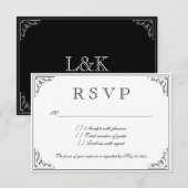 elegantie RSVP bruiloft antwoord kaarten (Voorkant / Achterkant)