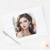 Elegantie, schoonheid en gelukzaligheid zijn allem vierkante sticker (Envelop)