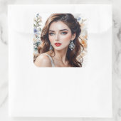 Elegantie, schoonheid en gelukzaligheid zijn allem vierkante sticker (Tas)