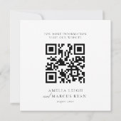  Elegantie Script bruiloft details Kaart (Achterkant)