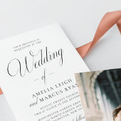  Elegantie Script bruiloft foto uitnodiging