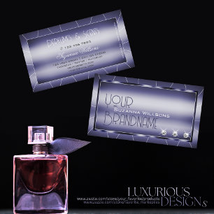 Elegantie Shimmery Blauw Stijlvol Edel met Diamant Visitekaartje