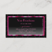 Elegantie Shimmery Roze Zwart Gradient met Logo Visitekaartje (Achterkant)