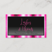 Elegantie Shimmery Roze Zwart Gradiënt Stijlvol Visitekaartje (Voorkant)