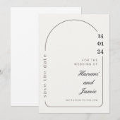 Elegantie Sla de datum op Kaart (Voorkant / Achterkant)