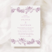  Elegantie: Stoffig Roos Blush Bloemen bruiloft Kaart