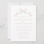  Elegantie Stoffig Roos Boog Bruiloft Kaart (Voorkant)