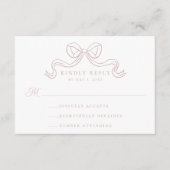  Elegantie Stoffig Roos Boog Bruiloft RSVP Informatiekaartje (Voorkant)