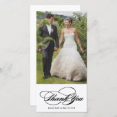 elegantie | Trouwbedankje Fotokaart Bedankkaart (Voorkant / Achterkant)