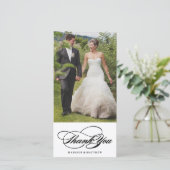 elegantie | Trouwbedankje Fotokaart Bedankkaart (Staand voorkant)