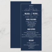 ELEGANTIE | TROUWMENU PROGRAMMAKAART (Voorkant / Achterkant)