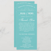 ELEGANTIE | TROUWPROGRAMMA PROGRAMMAKAART (Voorkant / Achterkant)