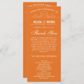  ELEGANTIE | TROUWPROGRAMMA PROGRAMMAKAART (Voorkant / Achterkant)