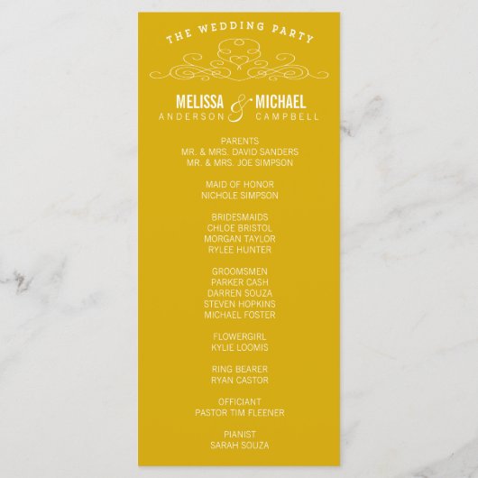 ELEGANTIE | TROUWPROGRAMMA PROGRAMMAKAART (Achterkant)