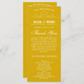 ELEGANTIE | TROUWPROGRAMMA PROGRAMMAKAART (Voorkant / Achterkant)