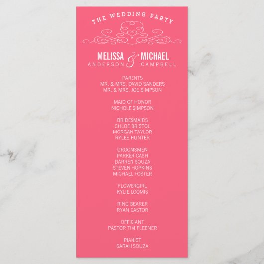  ELEGANTIE | TROUWPROGRAMMA PROGRAMMAKAART (Achterkant)