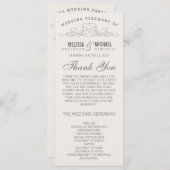 ELEGANTIE | TROUWPROGRAMMA PROGRAMMAKAART (Voorkant / Achterkant)