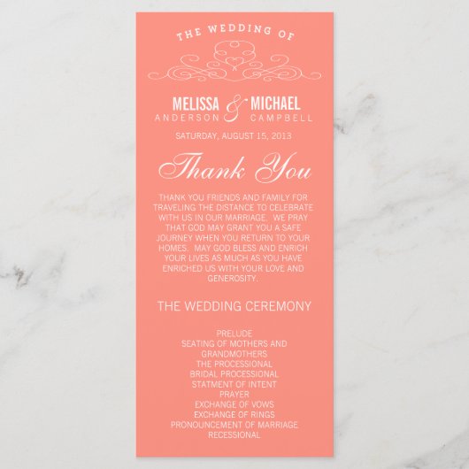 ELEGANTIE | TROUWPROGRAMMA PROGRAMMAKAART (Voorkant)