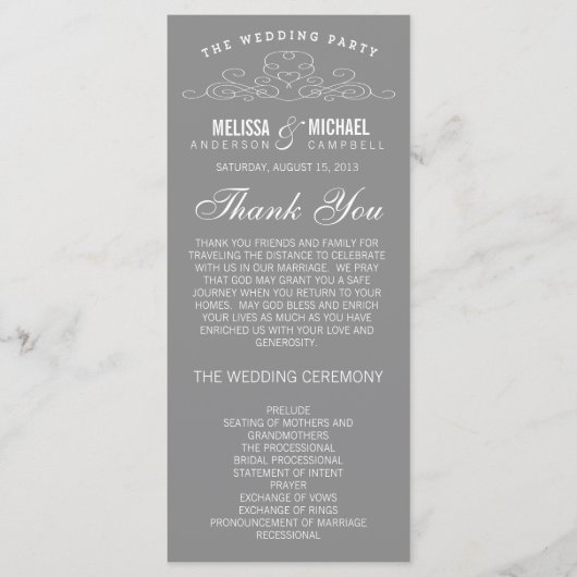  ELEGANTIE | TROUWPROGRAMMA PROGRAMMAKAART (Voorkant)