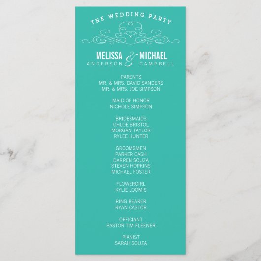 ELEGANTIE | TROUWPROGRAMMA PROGRAMMAKAART (Achterkant)