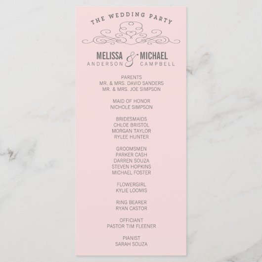  ELEGANTIE | TROUWPROGRAMMA PROGRAMMAKAART (Achterkant)