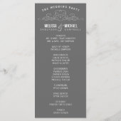 ELEGANTIE | TROUWPROGRAMMA PROGRAMMAKAART (Achterkant)