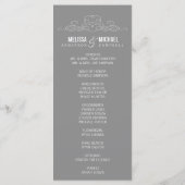 ELEGANTIE | TROUWPROGRAMMA PROGRAMMAKAART (Achterkant)