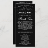 ELEGANTIE | TROUWPROGRAMMA PROGRAMMAKAART (Voorkant / Achterkant)