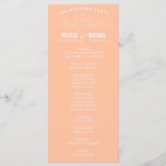  ELEGANTIE | TROUWPROGRAMMA PROGRAMMAKAART (Achterkant)