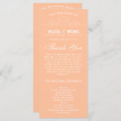ELEGANTIE | TROUWPROGRAMMA PROGRAMMAKAART (Voorkant / Achterkant)