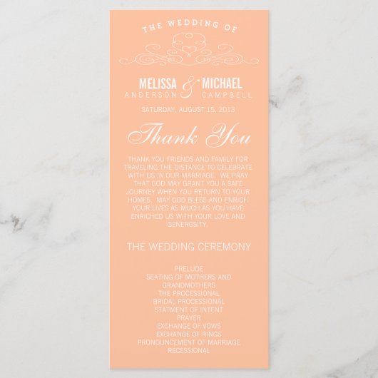 ELEGANTIE | TROUWPROGRAMMA PROGRAMMAKAART (Voorkant)