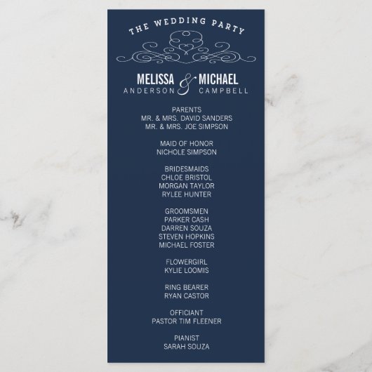  ELEGANTIE | TROUWPROGRAMMA PROGRAMMAKAART (Achterkant)