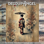 Elegantie van de Geisha – Decoupage Tissuepapier
