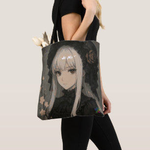 Elegantie van de Middennacht Bloesem Meisjesstanda Tote Bag