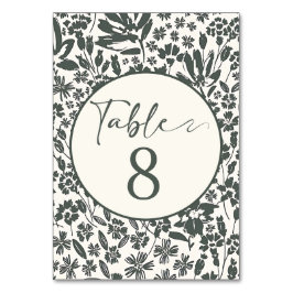 Elegantie van de natuur: donkergroene planten kaart