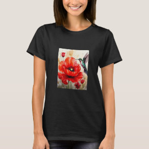 Elegantie van de Natuur: Harmonie van Papaver en K T-shirt