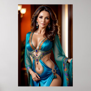 Elegantie van de Turkooizen Vrouw (5) Poster