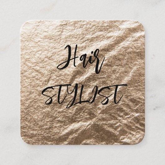 elegantie van goudfolie vierkante visitekaartje (Voorkant)