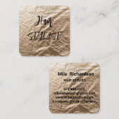 elegantie van goudfolie vierkante visitekaartje (Voorkant / Achterkant)