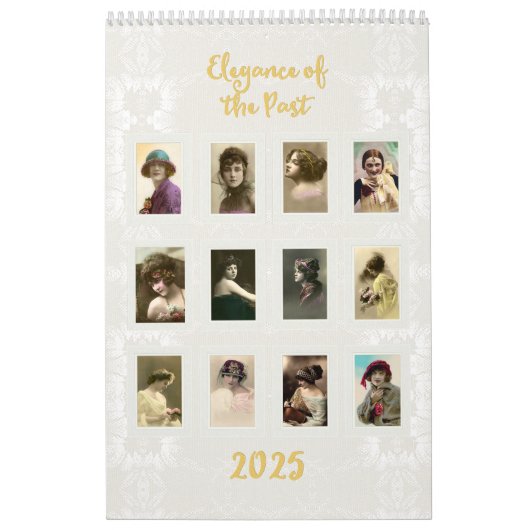 Elegantie van het verleden briefkaarten kalender (Hoes)