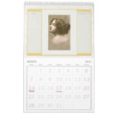 Elegantie van het verleden briefkaarten kalender (Mar 2027)