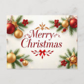 Elegantie van Kerstmis: een feestelijke viering Briefkaart (Voorkant)