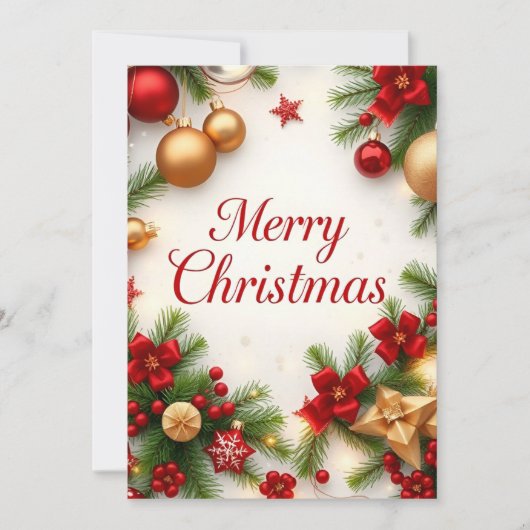 Elegantie van Kerstmis: een feestelijke viering Kaart (Voorkant)