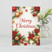 Elegantie van Kerstmis: een feestelijke viering Kaart (Staand voorkant)